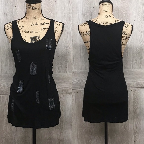 GAP Sequin Beaded Racerback Sleeveless Tunic BB398 - Picture 1 of 4